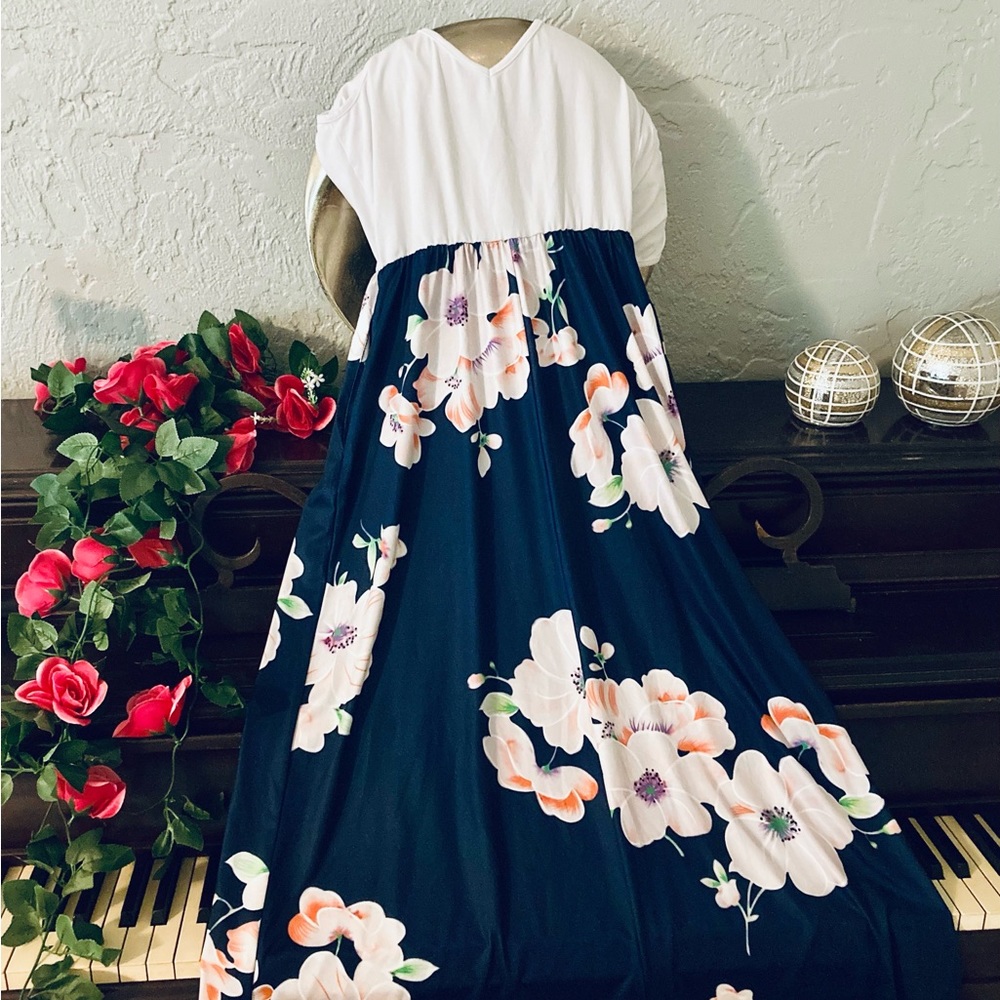 Women’s Summer Deep V Neck Floral Dress